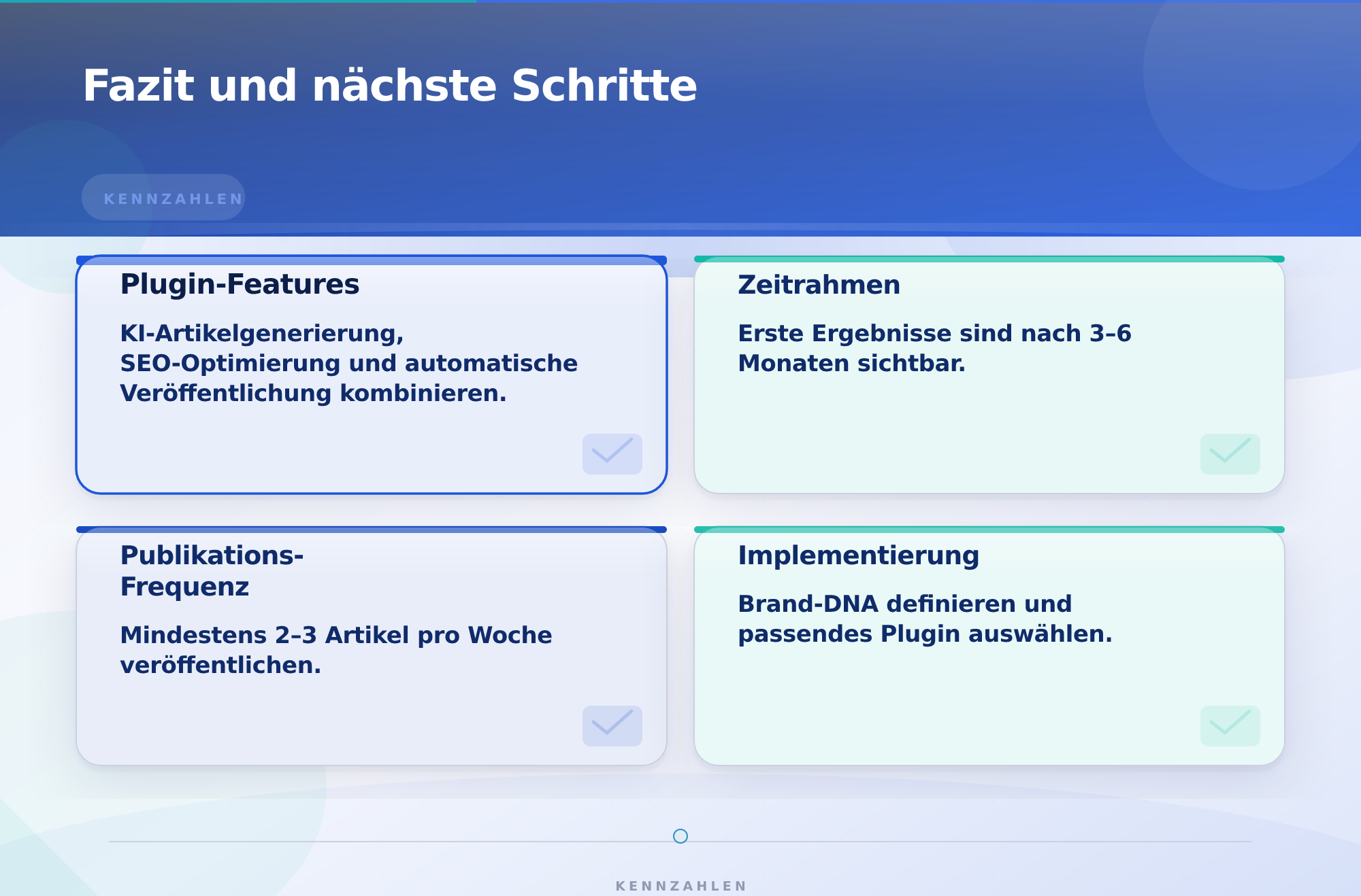 Fazit und nächste Schritte – WordPress-Plugin für Content-Automatisierung